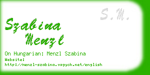 szabina menzl business card